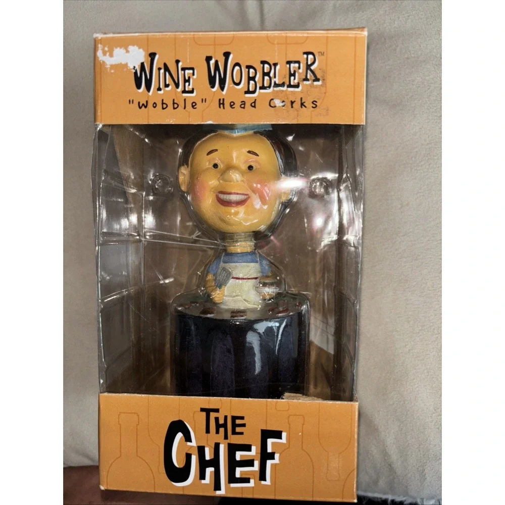 Wine Wobbler The‎ CHEF Bobble Head Wine Bottle Stopper Cork 3589